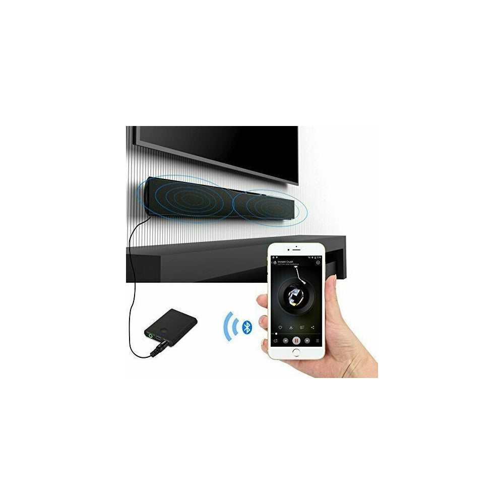 Trade Shop - Ricevitore Trasmettitore Audio Ricaricabile Bluetooth Per Tv Stereo Cuffie Q-m21 -
