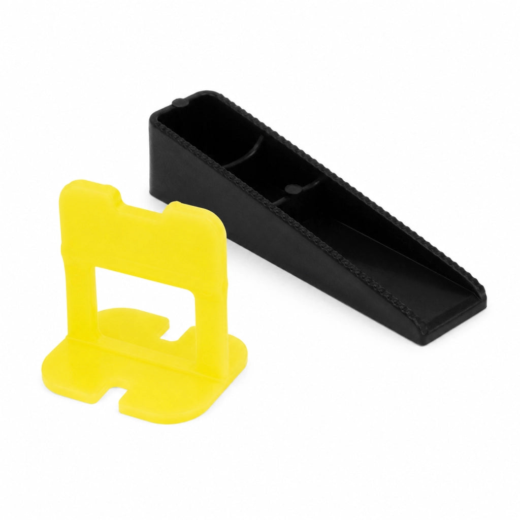 BASE LIVELLANTE CON FERITOIA PER CUNEO fuga 3,0 mm - colore giallo  - MADE IN ITALY