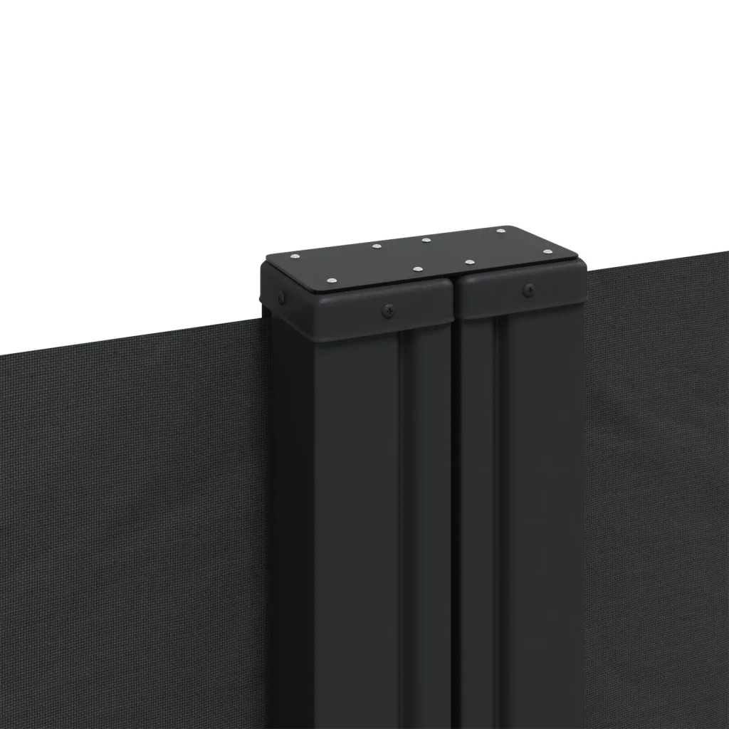 Tenda da Sole Laterale Retrattile-Tenda parasole per balcone per giardino Nera 200x600 cm 771256