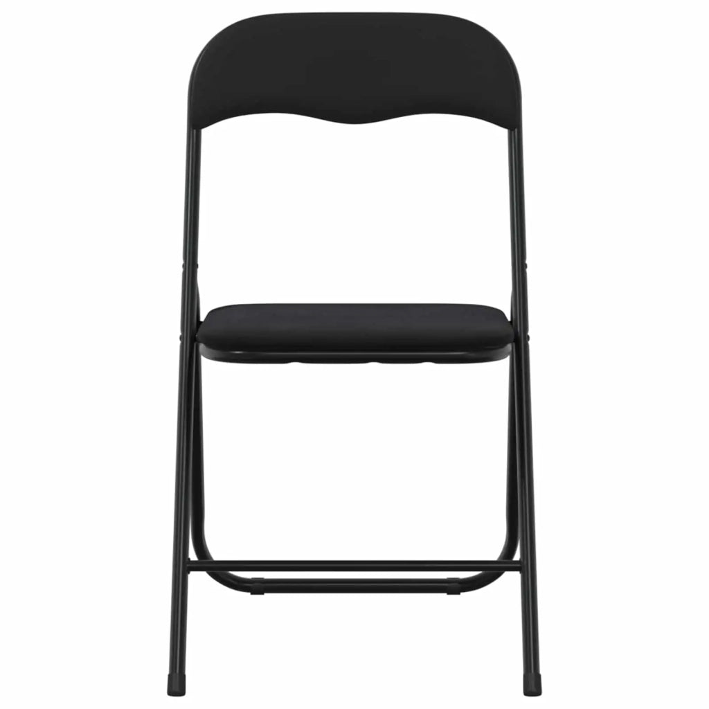 Sedia pieghevole 8 pcs Nero 48 x 44 x 78 cm Velluto