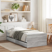 Giroletto con Cassetti-Struttura Letto con contenitore Grigio Sonoma 90x200 cm 870081