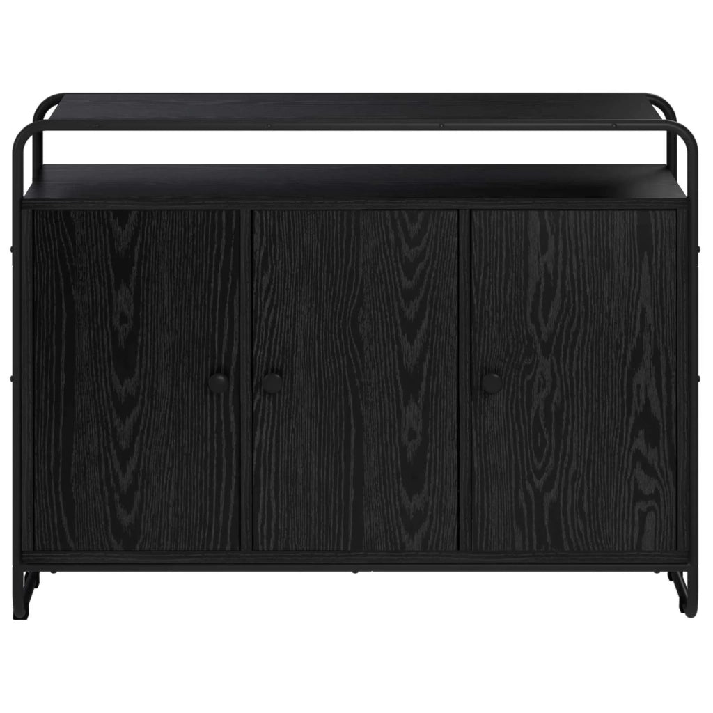 Credenza Rovere Nero 102 x 35 x 75 cm Legno ingegnerizzato 8007984