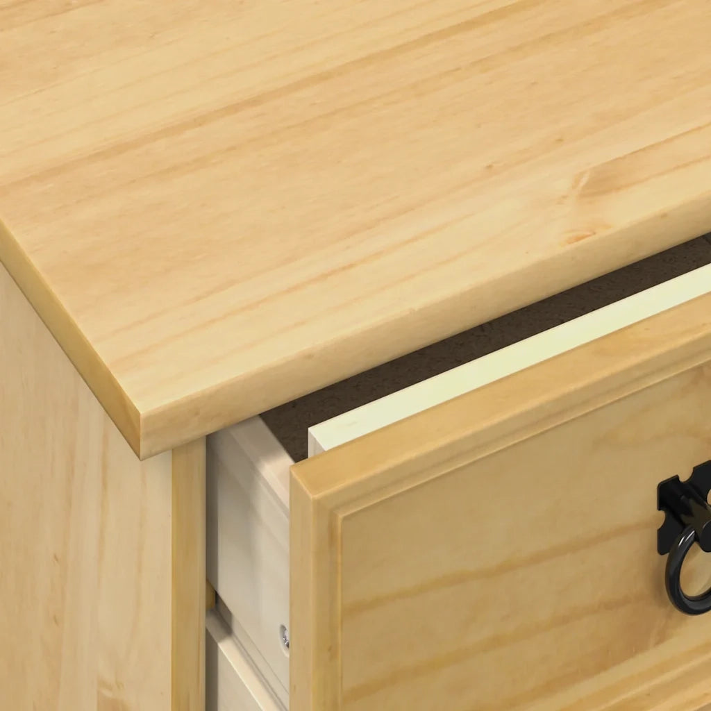 Toeletta | Tavolo da Trucco Corona 104x47x75 cm in Legno Massello di Pino