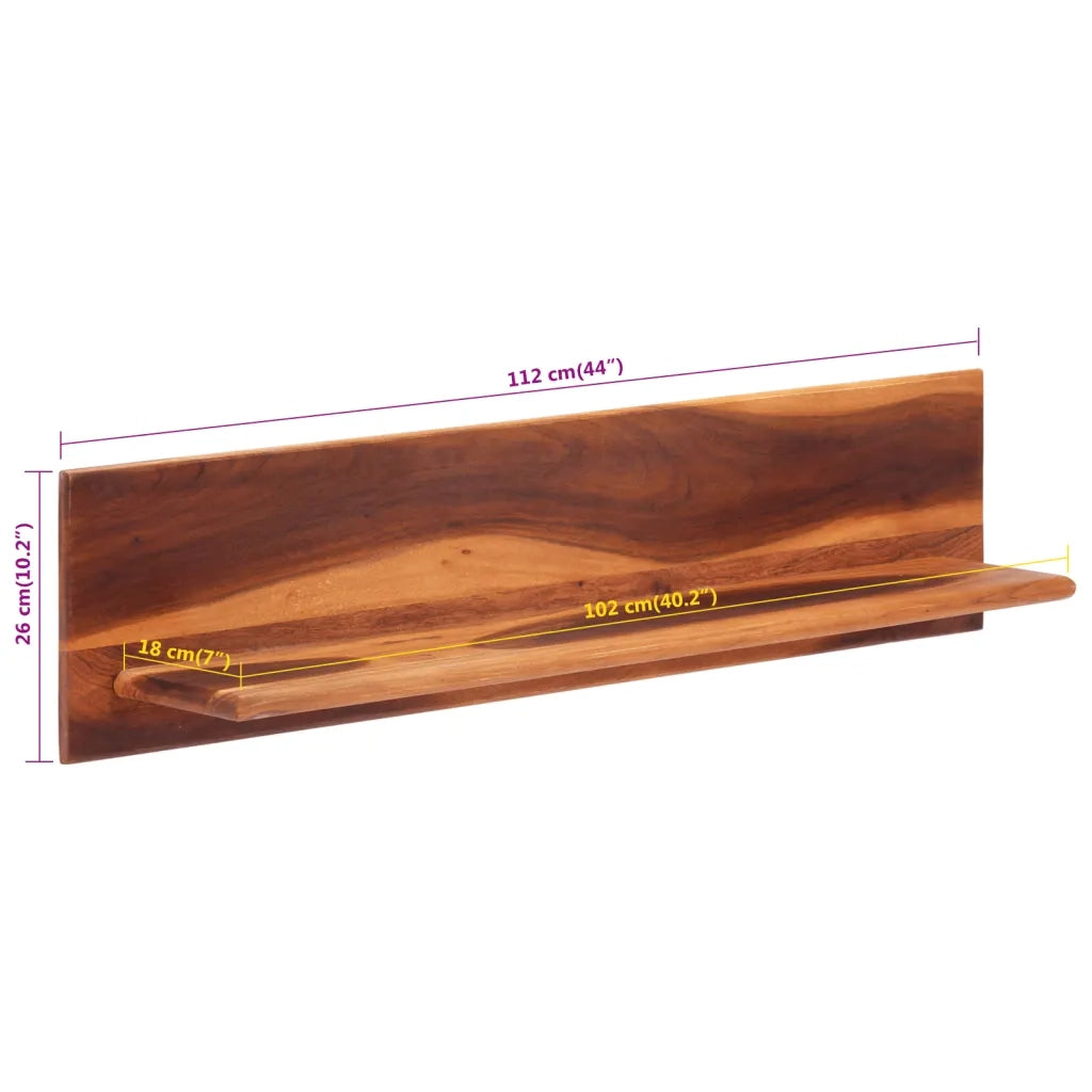 Mensole da Parete 2 pz 112x20x26 cm in Legno Massello di Acacia 356248