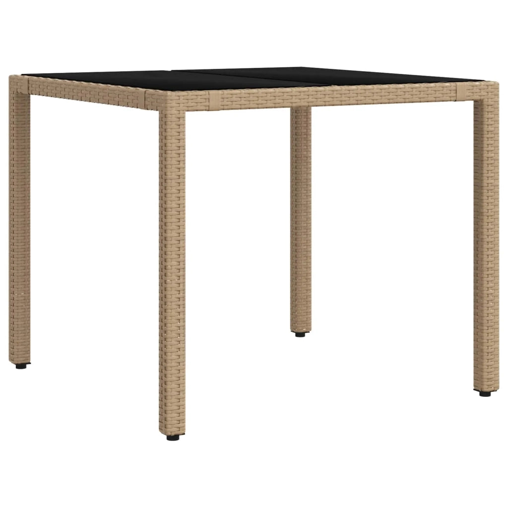 Set da pranzo per esterni 5 pz Beige e Bianco Crema polyrattan 3422337