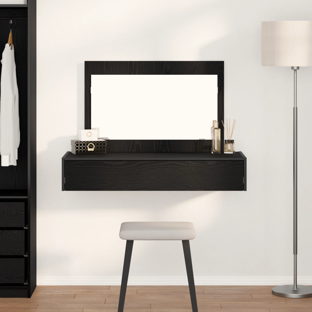 Toeletta da Montare a Parete in Rovere Nero, 100x40x70 cm
