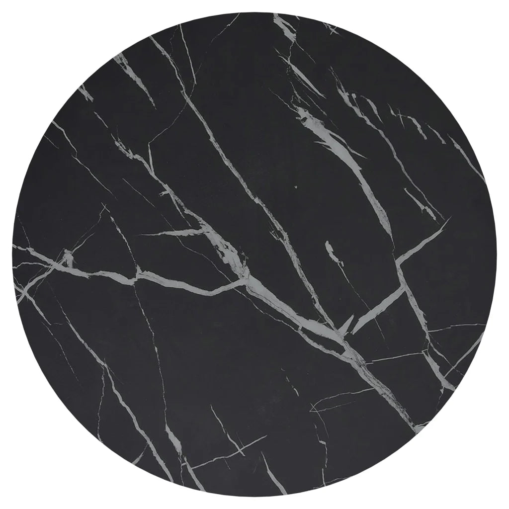 Tavolino-Tavolino da Soggiorno-Tavolino da Salotto Oro e Marmo Nero 45 cm in Vetro Temperato