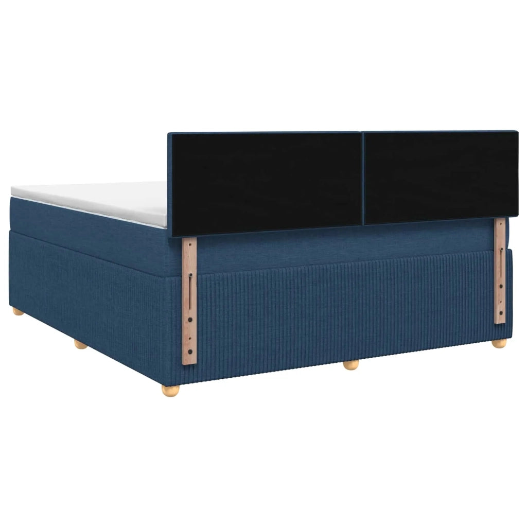 Letto box spring con materasso Blu 180 x 200 cm Tessuto 3451537