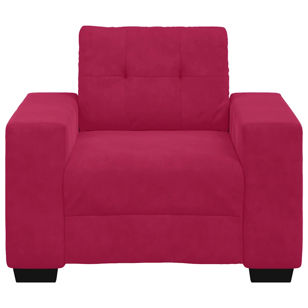 Divano Sedia Rosso Vino 60 cm Velluto