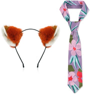 Set di costume da carnavale - Fodera di viso di pelliccia - Cravatta - Accessori per festa di compleanno - Pelliccia morbida - Accessorio di costume