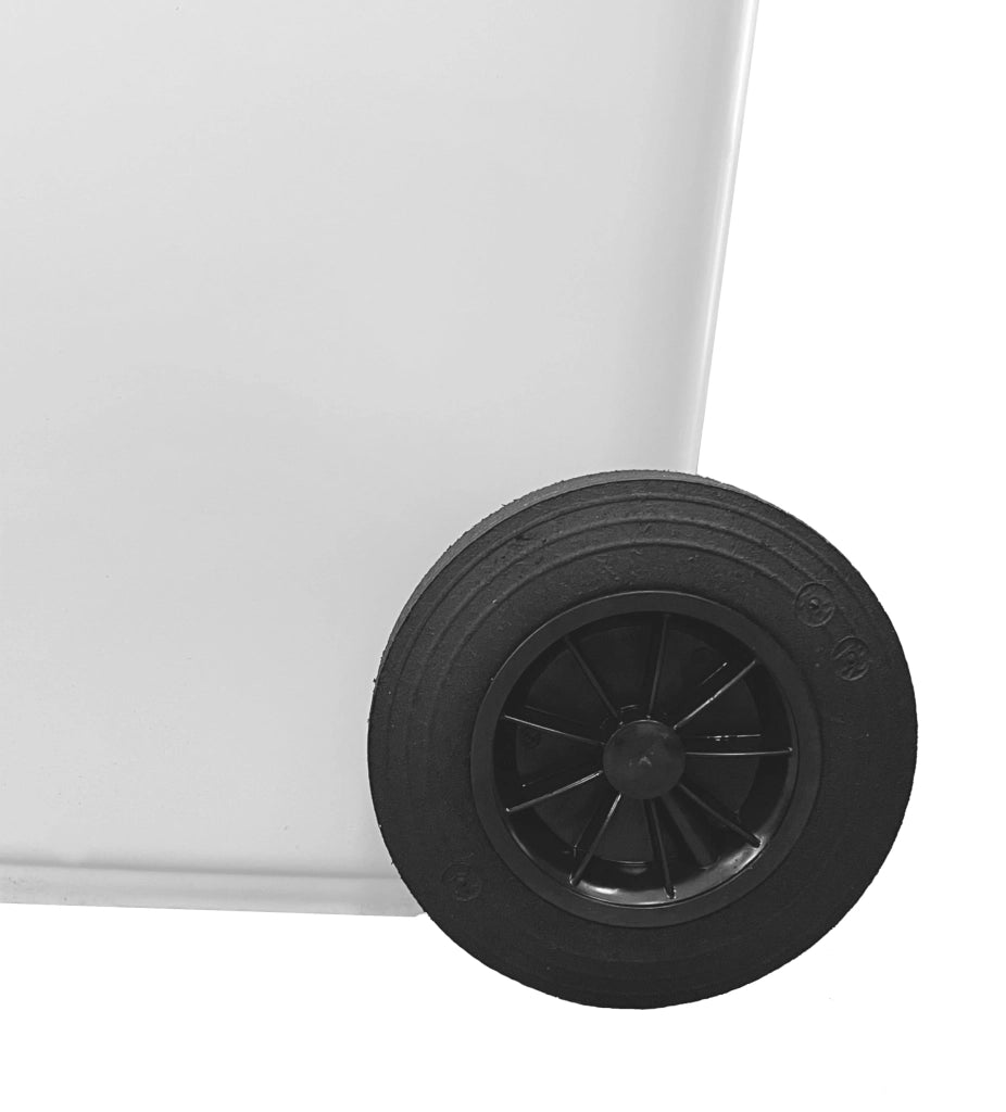 Bidone Quadro Nettezza Urbana con Ruote 120 l 48 CMX57X95H. Bianco Ics