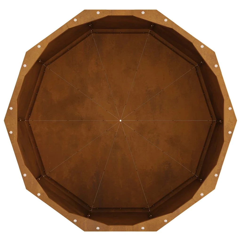 Fioriera Ruggine-Vaso-Contenitore per Piante 60 x 60 x 35 cm