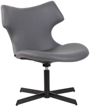 Sedia da lounge Welland in similpelle grigio