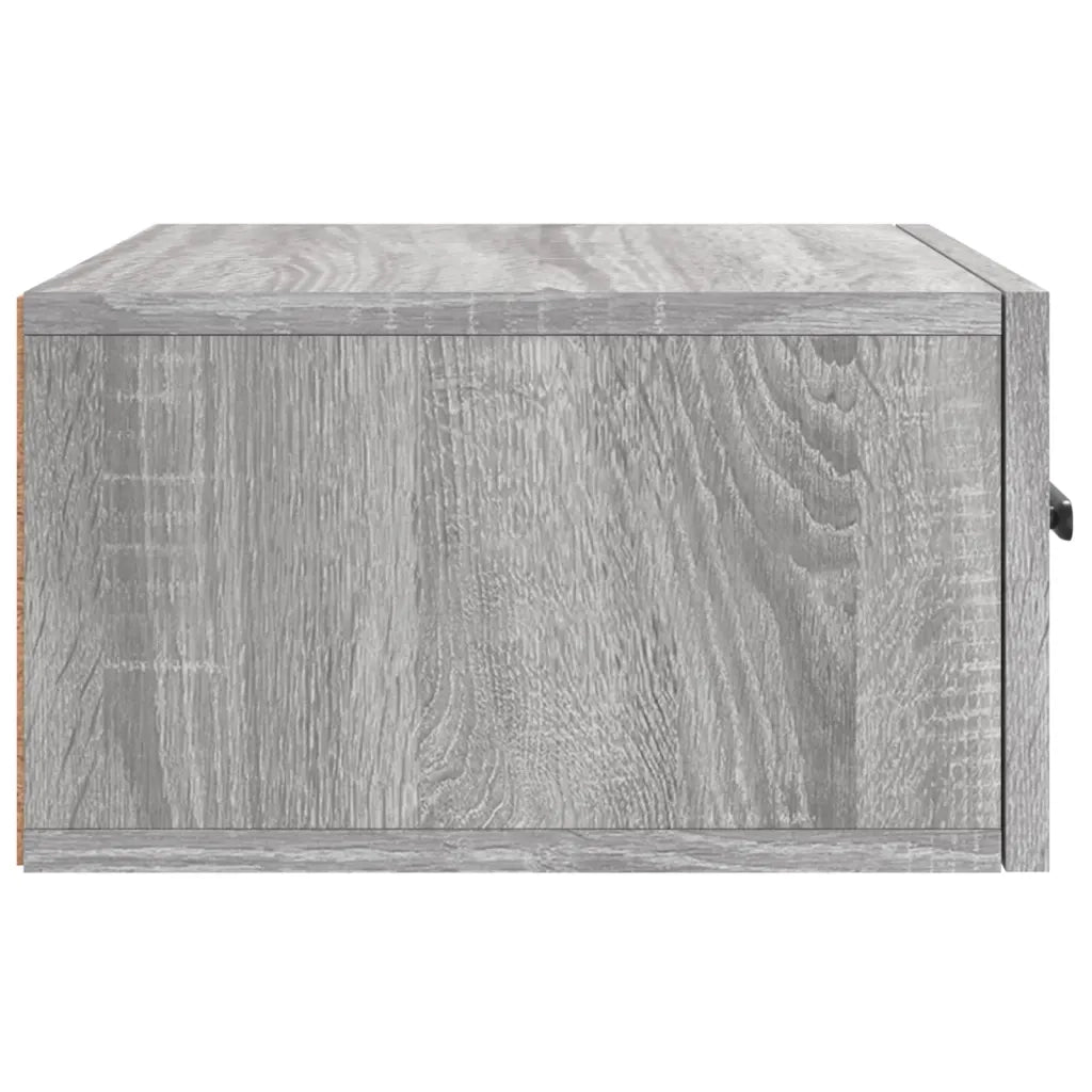 Set di 2 Comodini | Armadio da Notte | Mobiletto da notte a Muro Grigio Sonoma 35x35x20 cm