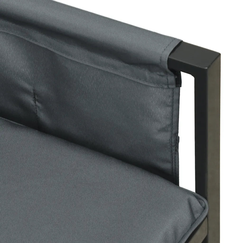 Set da Pranzo da Giardino 2 pz in Acciaio Antracite 3187260