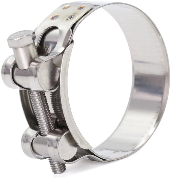 Slangklemme in Acciaio Inox 304 - 4 Pezzi - Serratura Robusta - Campo di Apertura 52-55 mm - Larghezza della Cintura 22 mm - Resistente alla Corrosione