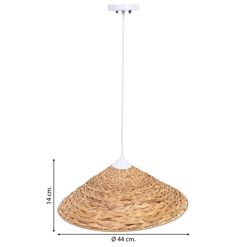 Lampada da soffitto in fibra di giacinto D44x14h cm