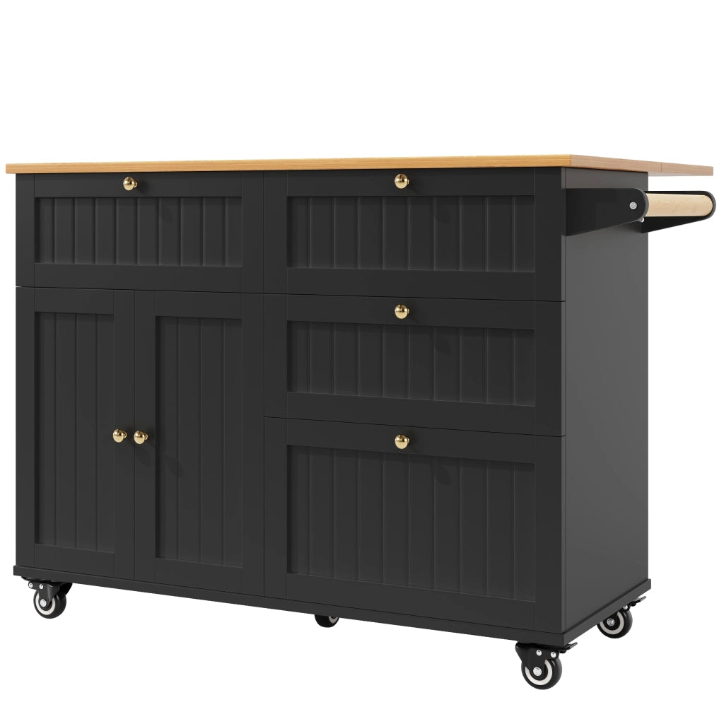 CARRELLO CUCINA 133x37,3x88 cm MDF Nero
