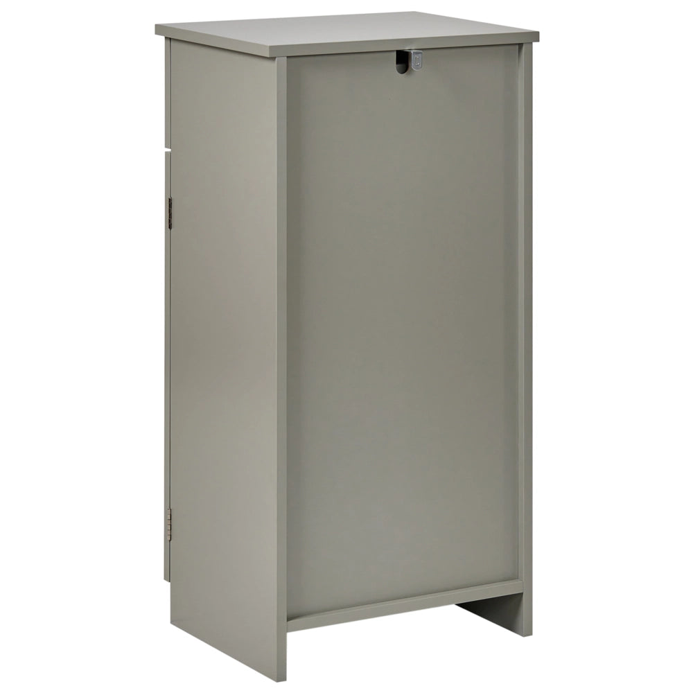 Mobile da bagno in MDF grigio con ripiani e cassetto, stile tradizionale