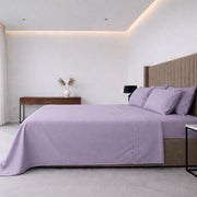 Sarisa, set Completo Letto Matrimoniale in Policotone, Viola Lilla