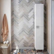 Nin, Mobile Colonna 3 Ripiani, 30x25x182h cm Bianco Lucido