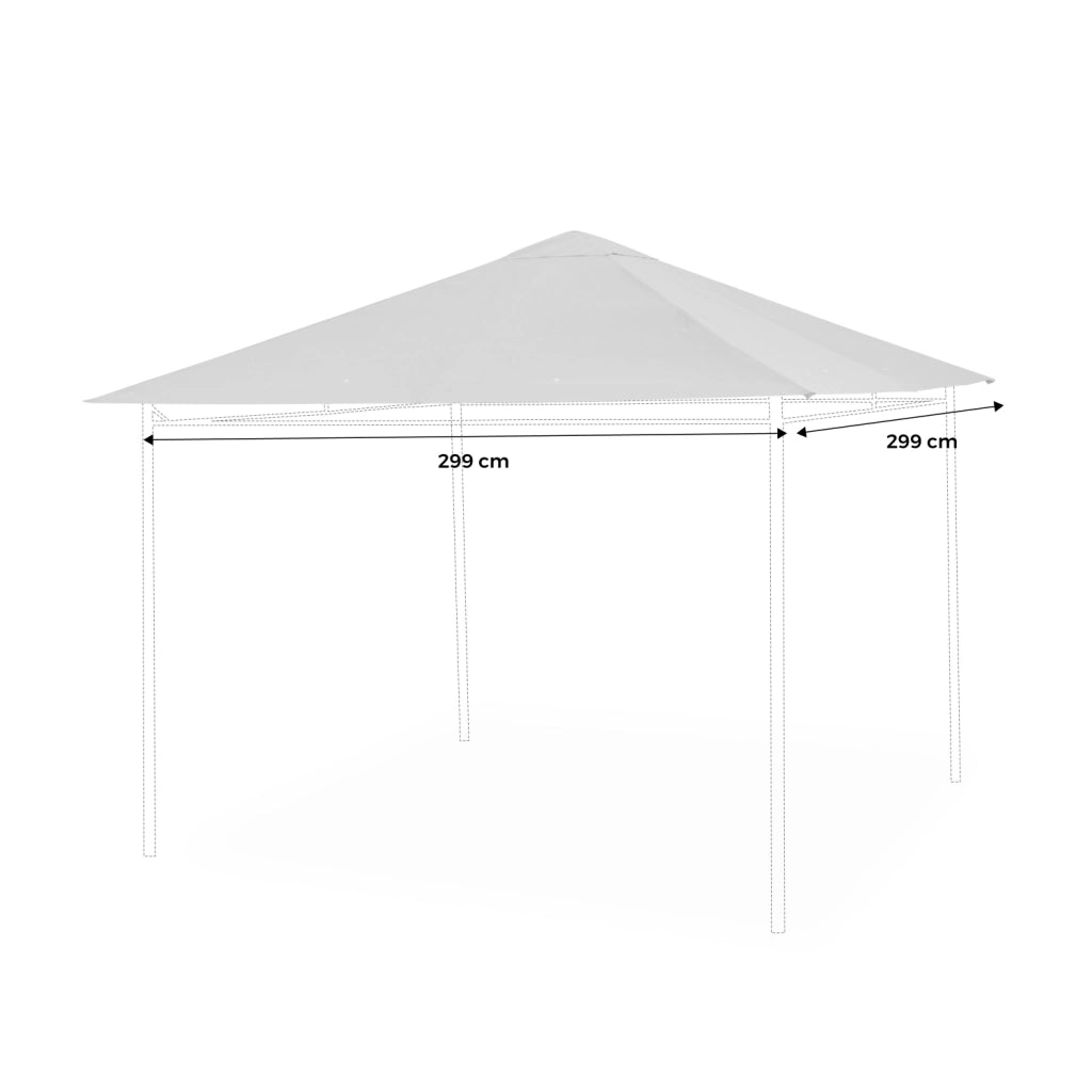 Copertura per pergola 3x3m, grigio