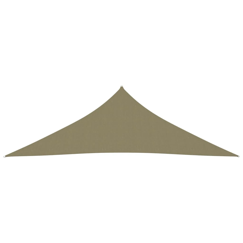 Vela ombreggiante triangolare in tessuto Oxford 3,5 x 3,5 x 4,9 m beige 02_0009804