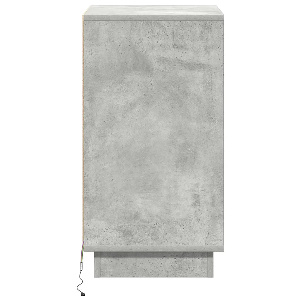 Armadio da Notte con cassetto Grigio cemento 39 x 34,5 x 65 cm 869629