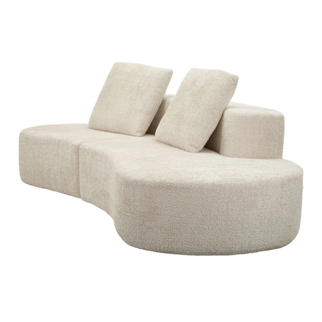 Divano Letto VKH1116, Bianco, Spugna, 238x92x78 cm