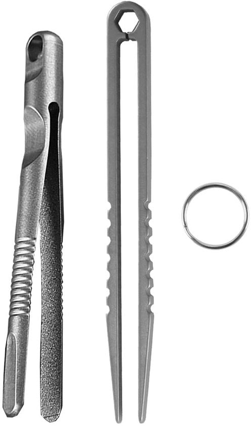 Set di pinze - 2-in-1 - Titanio - Ultraleggero - Ergonomico - Precisore/Splinteratore - Portatile - Pinza