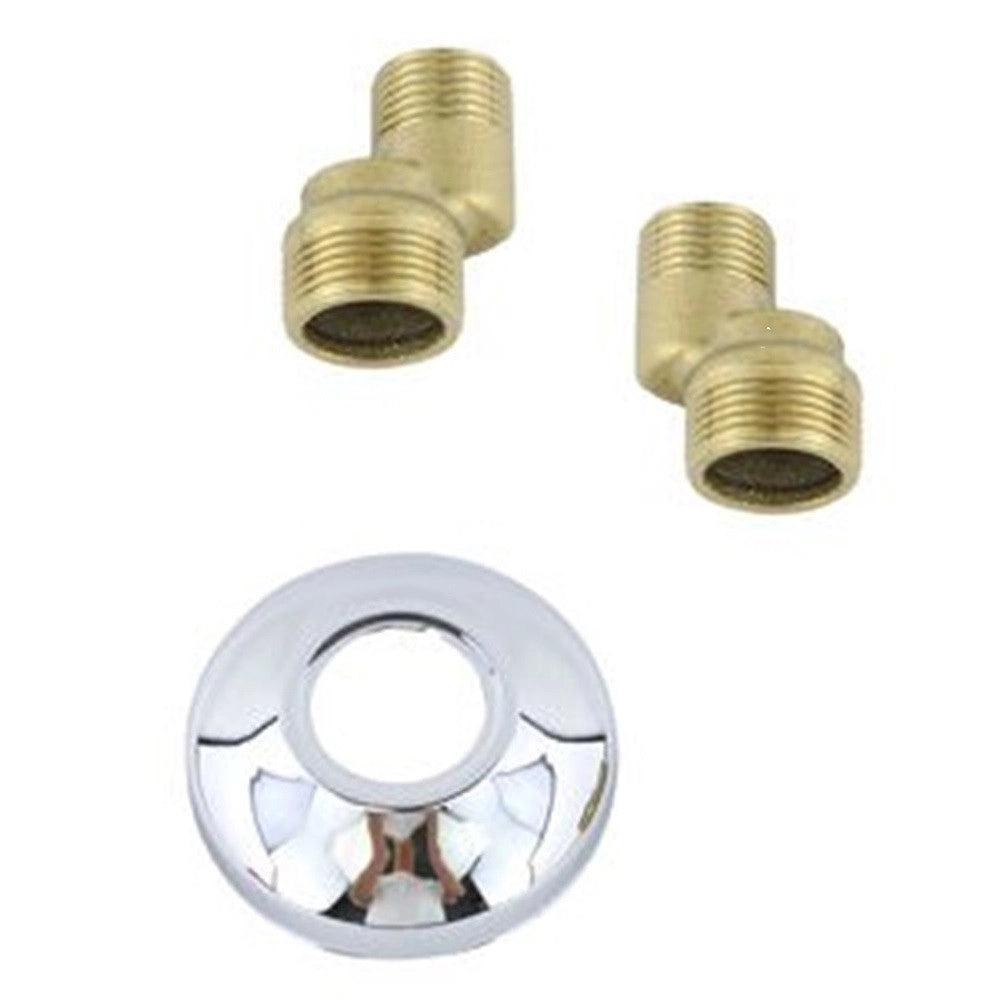 Trade Shop - Kit 2pz Connettore Eccentrico Per Rubinetto 3/4 Raccordo Rosetta 65mm Accessorio 52363 -