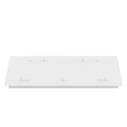 Rosone Rettangolare Metallo Bianco 5 Fori 60X35Cm