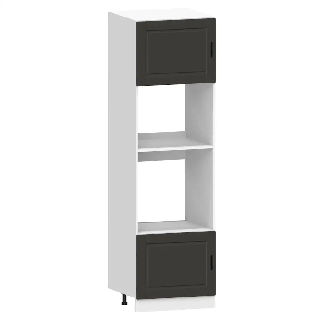 vidaXL Set Mobili da Cucina 7 pz Porto Neri Legno Multistrato