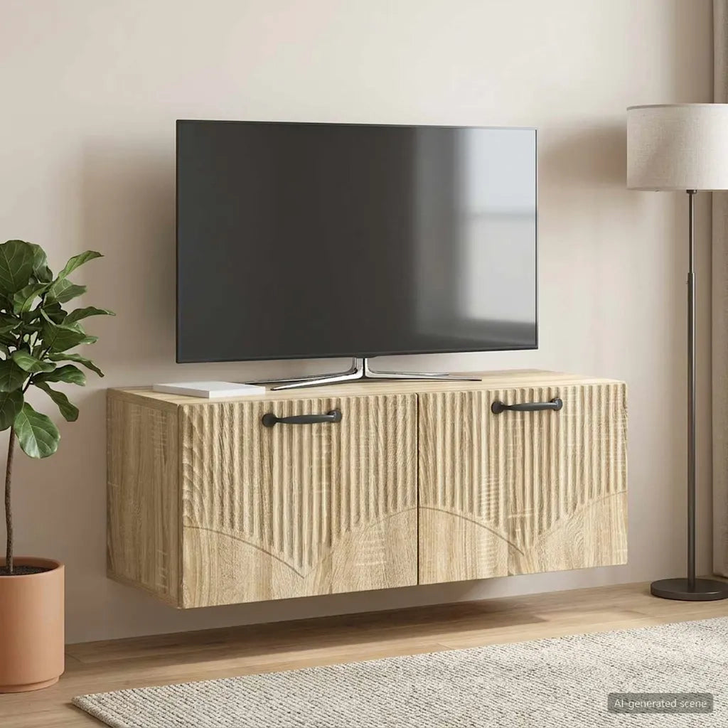 Mobile Porta TV da Muro Rovere Sonoma 78,5 x 31 x 30 cm 899057