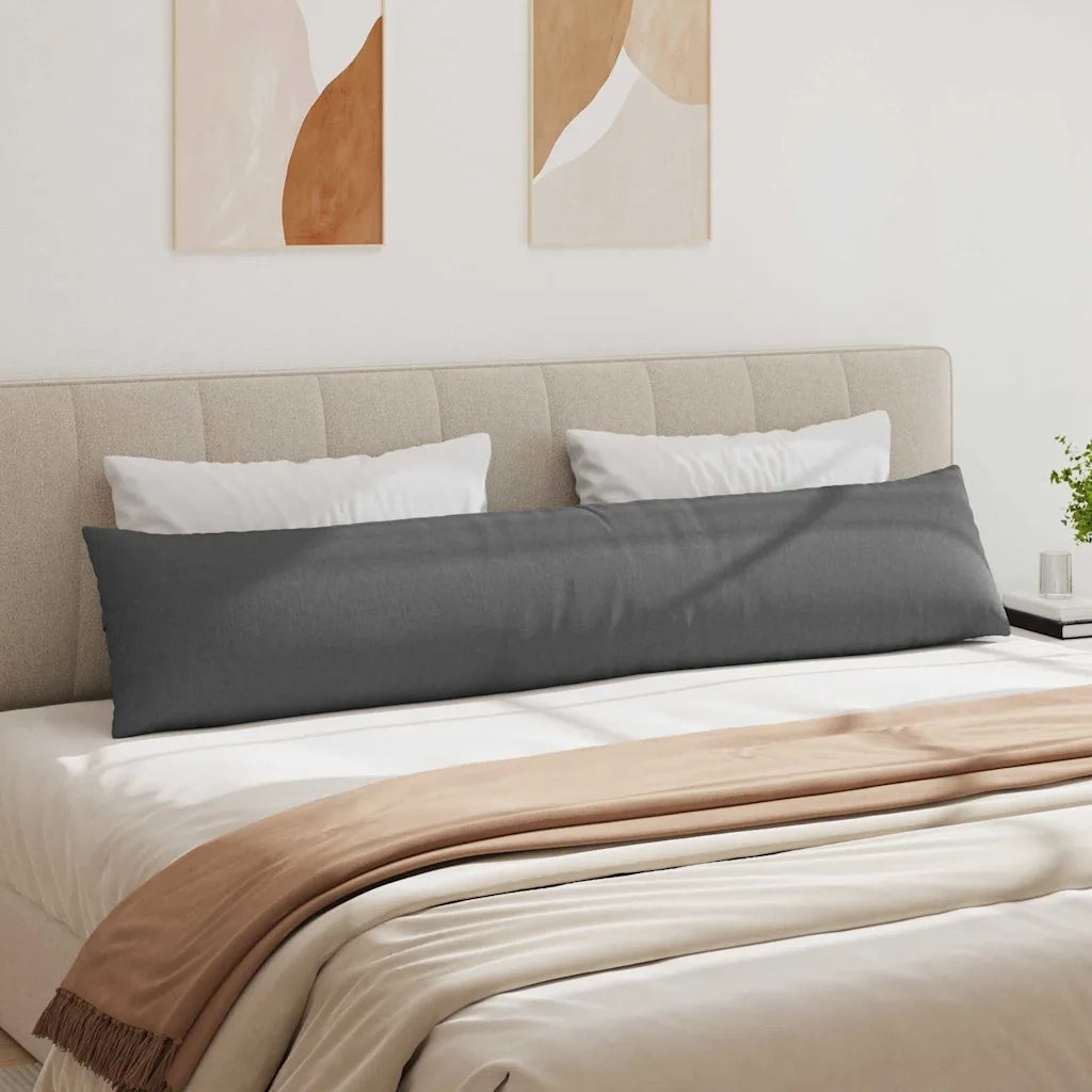 Cuscini da Divano 2 pcs Grigio scuro 200 x 40 cm Tessuto