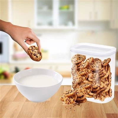 MA MAISON CLEAR AND FRESH CONTENITORE RETTANGOLARE TRASPARENTE CON COPERCHIO BIANCO 1,5 LT