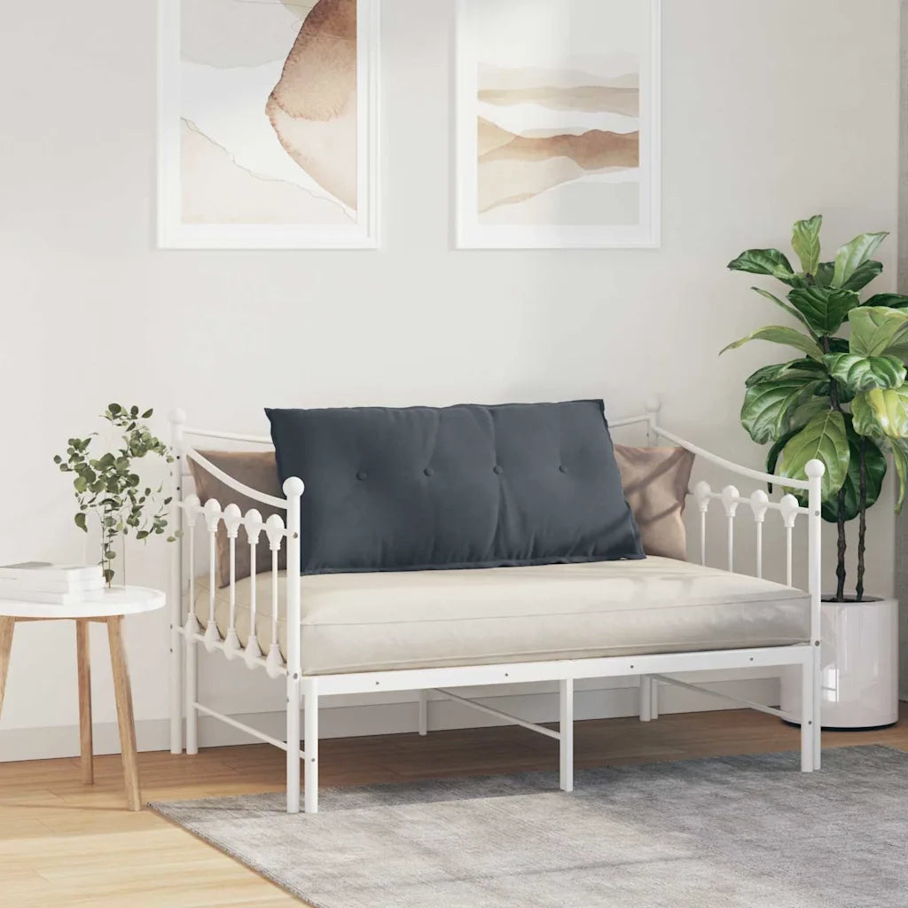 Cuscino per Schiena Grigio scuro 100 x 50 cm Tessuto in Cords 42014762