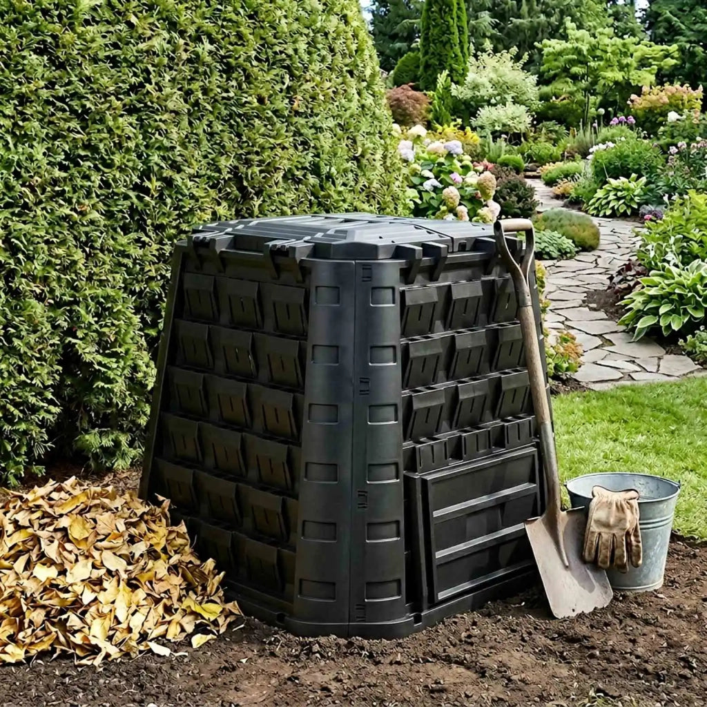 Compostiera da giardino Nero 91 x 91 x 83 cm 100% PP 42033412