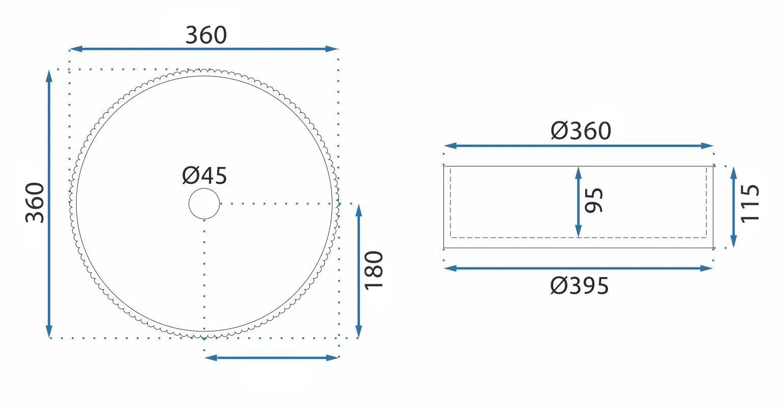 Lavabo Da Appoggio Rea Ingrid 35 Transparent