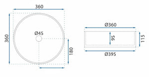 Lavabo Da Appoggio Rea Ingrid 35 Transparent