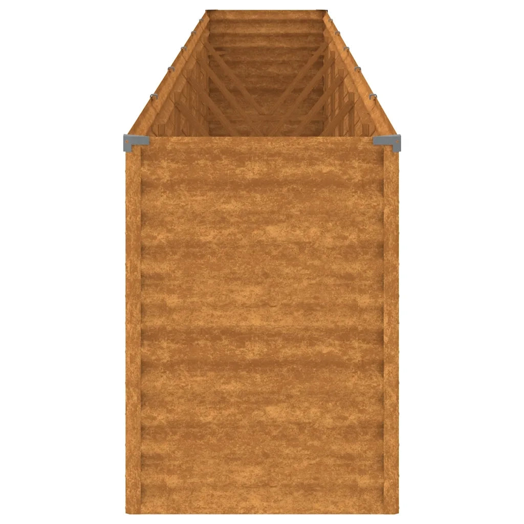 Letto Rialzato da Giardino 578x50x69 cm Acciaio Corten 151989