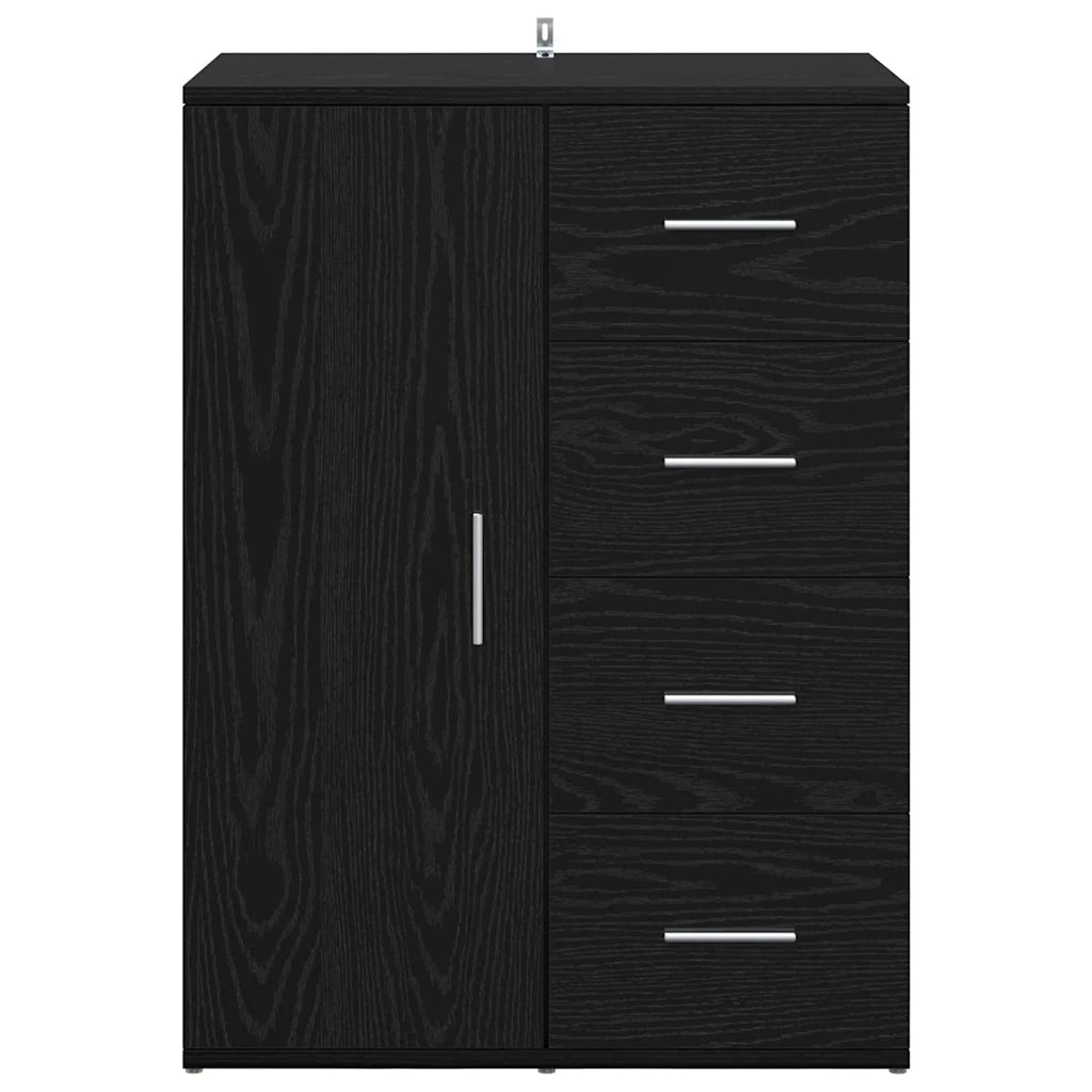 Credenza-Buffet-Armadio da cucina Rovere Nero 59 x 39 x 80 cm Legno multistrato