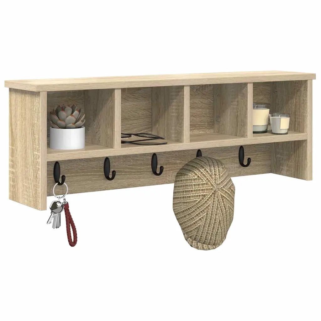 Appendiabiti a muro Rovere Sonoma 75 x 16 x 26 cm 874317