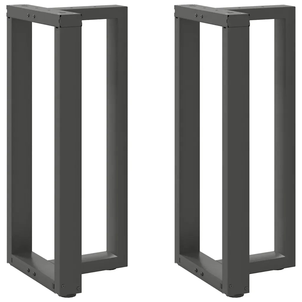 Gambe per tavolo da bar a forma di T 2 pz Antracite 40x35x(90-91) cm Acciaio
