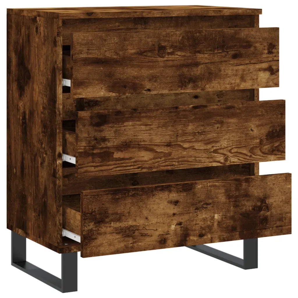 Credenza Rovere Fumo 60x35x70 cm in Legno Multistrato 827193