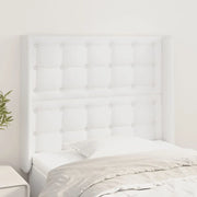 Testiera ad Orecchio-Testata con Orecchie Bianco 83x16x118/128 cm in Similpelle 448913