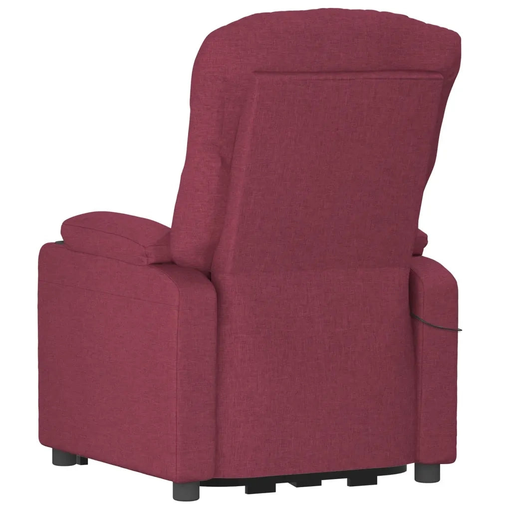 Poltrona Elettrica Reclinabile Rosso Vino in Tessuto 3098818