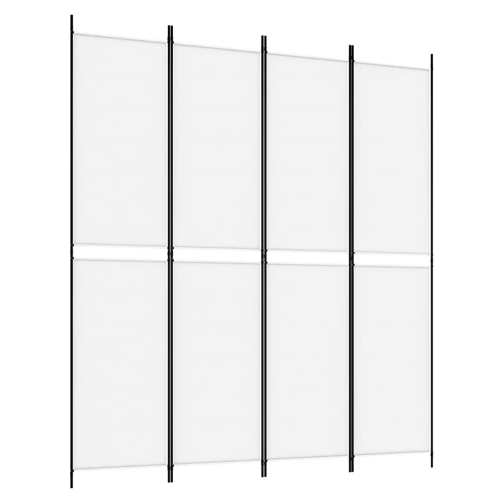 Divisorio a 4 Pannelli Bianco 200x220 cm Tessuto cod mxl 68767