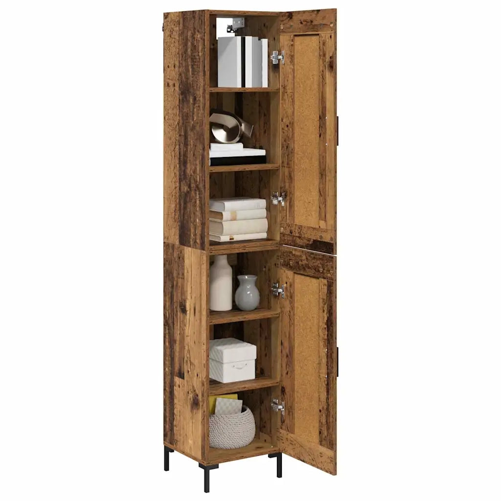 Credenza-Buffet-Armadio da cucina Legno vecchio 34,5 x 34 x 180 cm Legno multistrato 574017