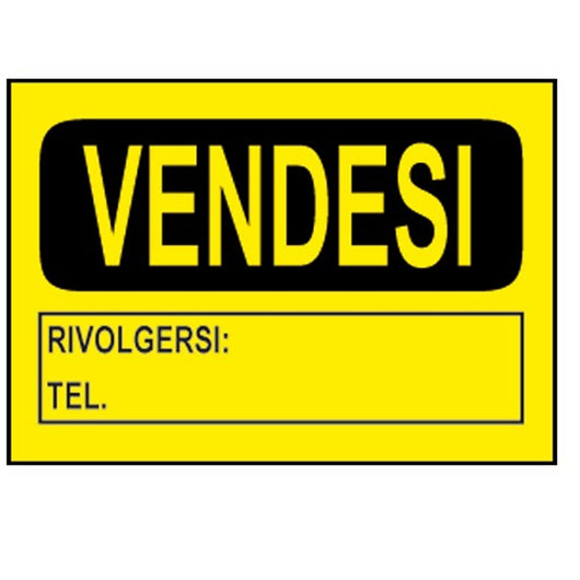 Cartello eco vendesi cm 20x30 con descrizioni art. 6018